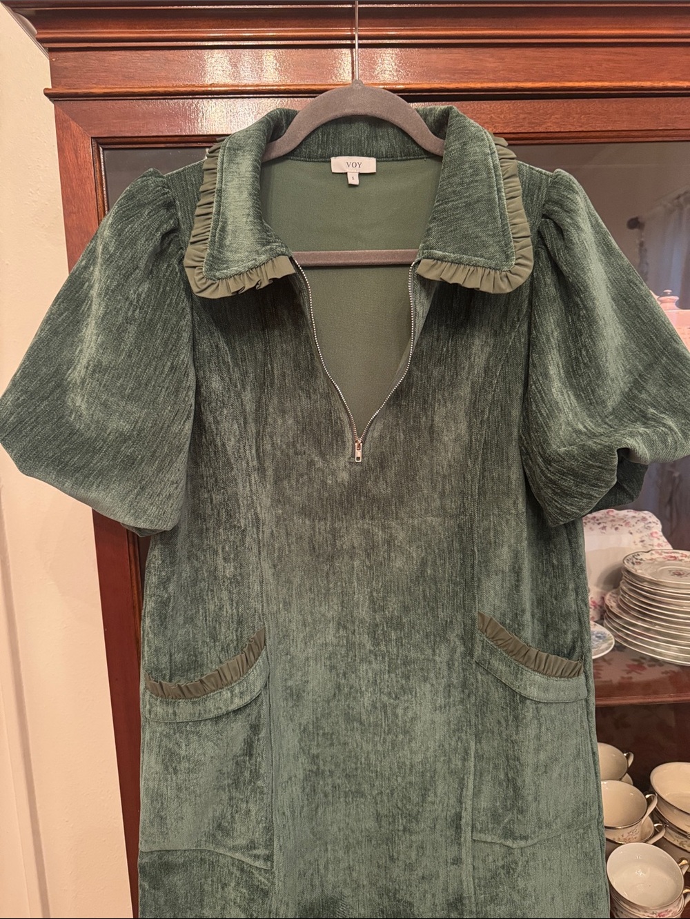 RAQUEL RUFFLE POCKET DETAIL DRESS - Picture 8 of 11